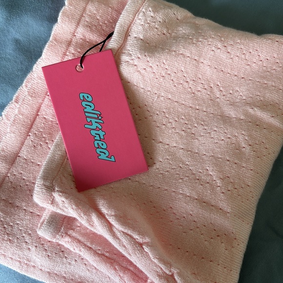 Edikted Light Pink Pointelle Mini Skirt - Picture 2 of 2